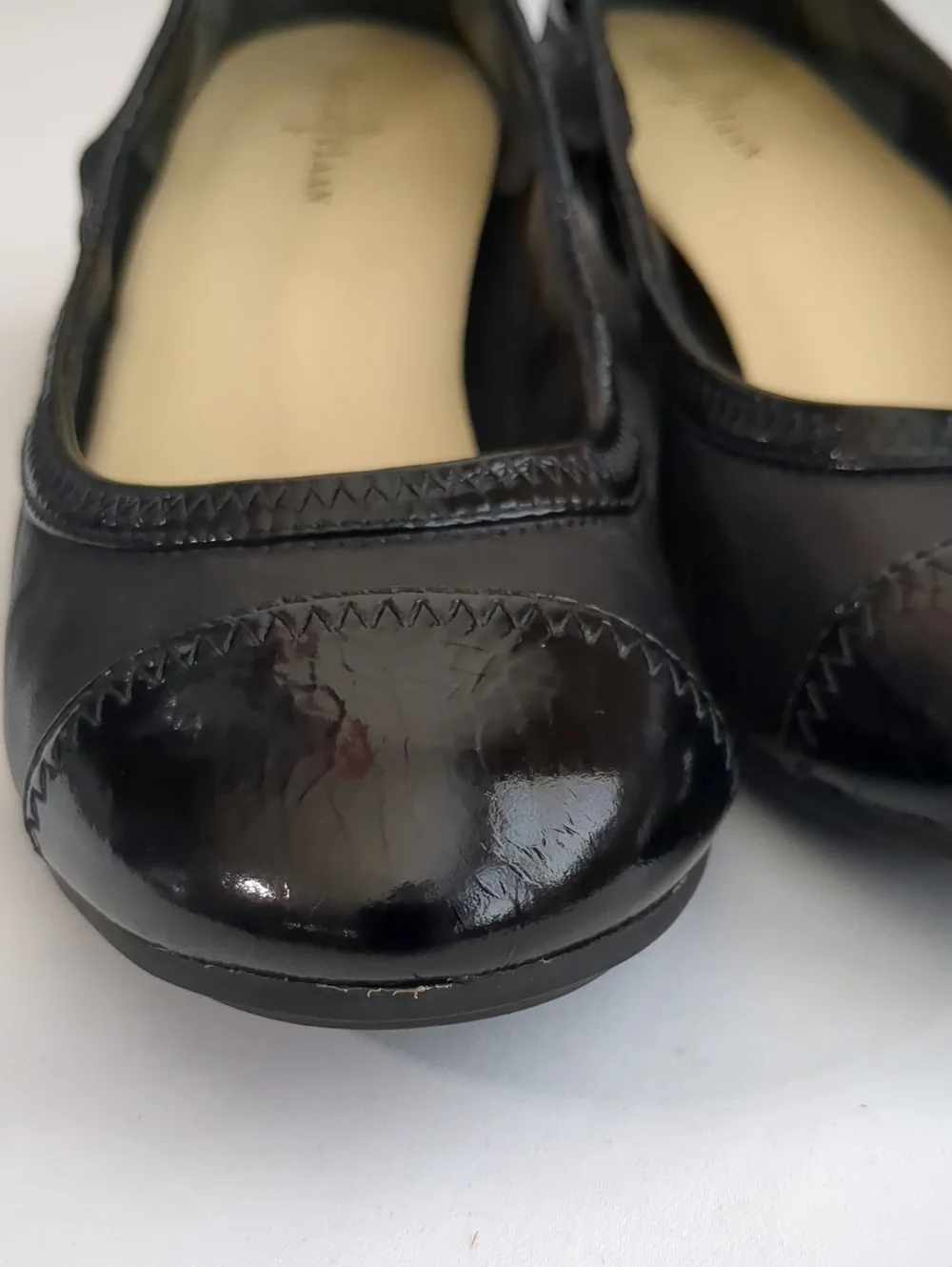 Cole Haab Nike Air Leather Patent Cap Toe Wedge Sz 8